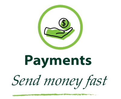 payments send money fast - Apple/Samsung/Google Pay
