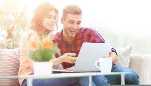 Couple Banking Online