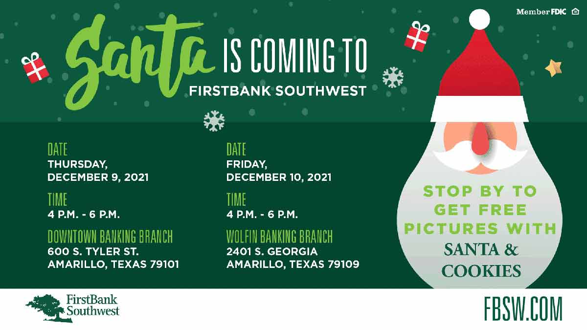 SantaInLobby Intranet - FirstBank Southwest Invites You To Take Pictures With Santa