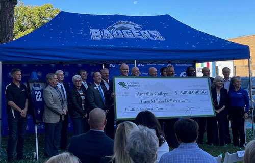 amarillo college check photo - FirstBank Southwest Announces $3 Million Donation to Amarillo College