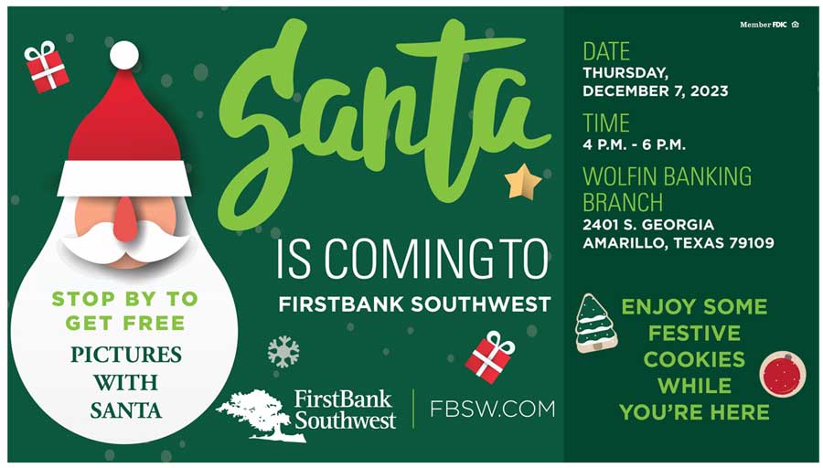 2023SantaInLobby DowntownTV - Santa Coming to FirstBank Southwest