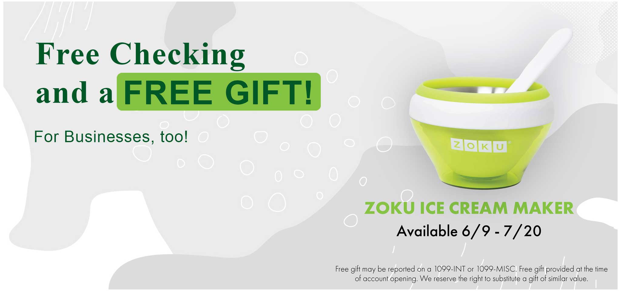 Free Checking and a Free Backyard Garden Tool Set gift